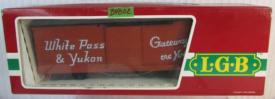Vintage LGB Brand, Model TRAIN CAR, WHITE PASS & YUKON, Model 4067, Approx 16'