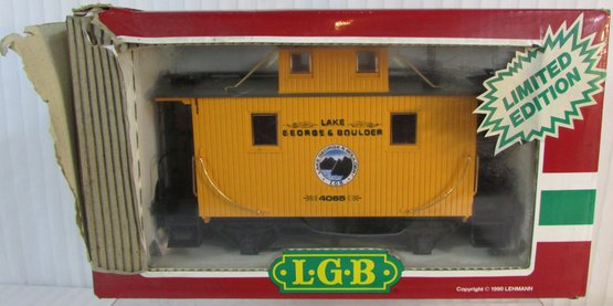 Vintage LGB Brand, Model TRAIN CAR, Lake George & Boulder, Model 4065, Approx 12'
