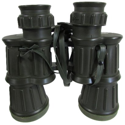 Vintage BINOCULAR With Case, Olive Green Color, Appx 7'