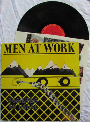 Vintage VINYL Record Album, MEN AT WORK, 'BUSINESS AS USUAL,' COLUMBIA Records, Circa 1982