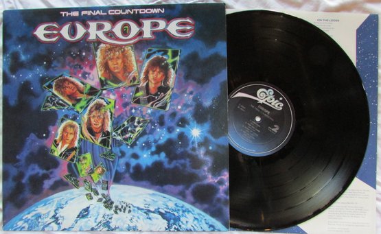 Vintage VINYL Record Album, EUROPE, 'THE FINAL COUNTDOWN,' EPIC Records