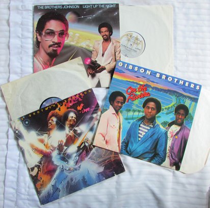 Lot Of 3! Vintage VINYL Record Albums, THE BROTHERS JOHNSON & GIBSON BROTHERS