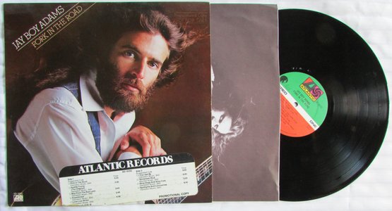 PROMOTIONAL COPY, Vintage VINYL Record Album, JAY BOY ADAMS, 'FORK IN THE ROAD,' ATLANTIC Records