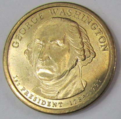 Commemorative, Authentic 2007D GEORGE WASHINGTON DOLLAR $1.00, Lettered Edge, DENVER Mint, United States
