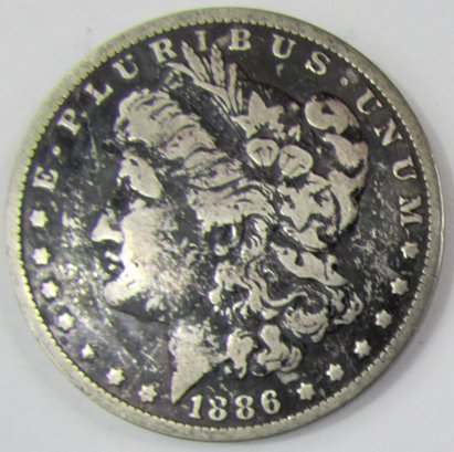 Authentic 1886O MORGAN SILVER Dollar $1.00, NEW ORLEANS Mint, 90 Percent SILVER, United States