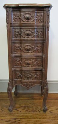 Vintage CHEST Of DRAWERS, French Style, Carved, Wood Construction, Approx 29' Tall