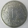 Set Of 2! Authentic FRANCE Issue Coins, Dated 1943, One 1 & Two 2 FRANCS, Aluminum Content, Discontinued Style