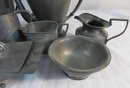 SET Of 13 Pieces! Vintage PEWTER Items, Tankard Sugar Creamer Teapots, Largest Appx 8'
