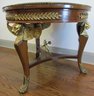 Vintage LAMP TABLE, French EMPIRE Style, Wood Construction With MARBLE Top & Brass Accents, Approx 33'
