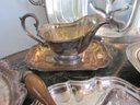 Set Of 10 Pieces! Vintage SILVERPLATE, Includes Gravy Boat, Trays, Bowl & Ash Trays