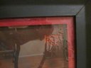 Signed KATZ Circa 1940, Vintage FRAMED Print, Fantasy HELL HORSE Theme, Approx 35.5,' Simply Framed