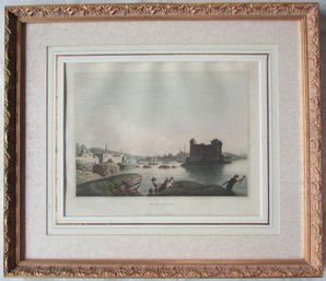 Vintage 'PORT Of LATACHIA Print, Approx 22' X 19.5,' Framed