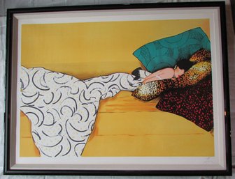 Limited Edition, Signed GRUAU, Entitled 'Le REVE' THE DREAM, Huge! Approx 55.5' X 43' Size, Nicely Framed