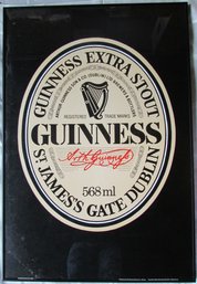 Contemporary GUINNESS Beer Poster, Approx 34' X 23,' Simply Framed