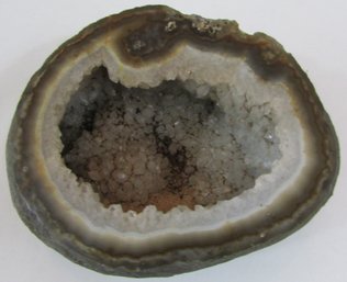 Natural GEODE CRYSTAL, Polished Flat, Irregular Shape, Approximately 702g