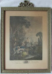 Vintage Francois Boucher Print, 'La PECHE,' Approx 19.5' X 13.5,' Framed