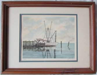 Signed JERRY MILLER, Entitled 'CAPTAIN JAY,' Approx 17.75' X 13.75' Size, Nicely Framed