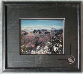 Contemporary Signed Photo Art, Mountains, Arrowhead,  Approx 18' X 16,' Nicely Framed