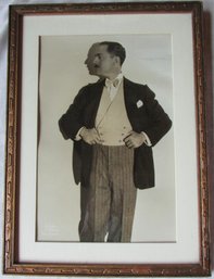 Vintage WITZEL Photo PORTRAIT, Male DANDY,  Approx 17' X 12.5,' Nicely Framed