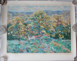 Signed JACQUELINE KAMIN, Limited Edition, Entitled 'LAGUNA CANYON ROAD,' Approx 37' X 30,' Unramed