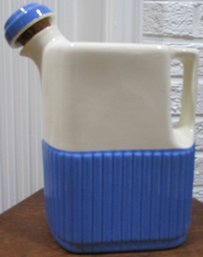 Vintage UNIVERSAL POTTERIES Brand, Vintage Refrigerator PITCHER, Glazed CORNFLOWER BLUE Glaze, Approx 8.5'