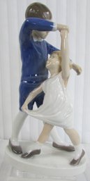 Retired BING & GRONDAHL Figurine, BOY & GIRL, Nicely Detailed, Appx 8.5' Size