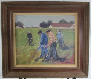 Signed AXEL HOMBORN, Original PAINTING On Board, Appx 24.5' X 21.5' Size, Nicely Framed