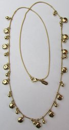 Signed ALFANI, Contemporary Chain Necklace, Gold Tone Base Metal, Approx 32' Length