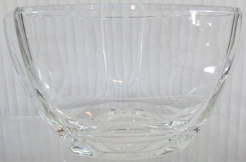 Signed Vintage TIFFANY & Co Brand, SERVING BOWL, Crystal Clear PANELED Design, Approx 8' Wide