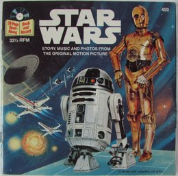 Vintage LUCASFILM Ltd Brand, 'STAR WARS' Read Along Book & 45rpm Record, Circa 1979