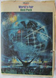 Vintage MOBIL OIL Brand, 1964/5 WORLDS FAIR Information Host Pack, Approx 12' X 9'