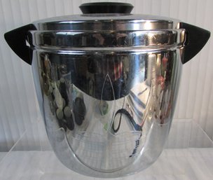 Vintage LANDERS FRARY Brand, ICE BUCKET With LID, MCM Design, Chrome Plated, Appx 8'
