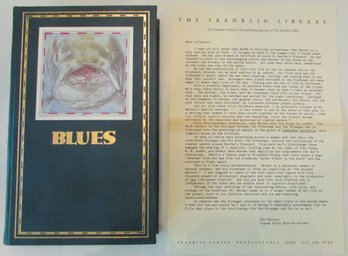 Signed JOHN HERSEY, FIRST Edition Hardcover Book, 'BLUES,' Circa 1987, Franklin Library, Approx 9' X 5.5'