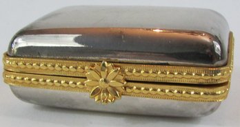 ESTEE LAUDER, Hinged PILL Or TRINKET BOX, Bimetal Base Metal Construction