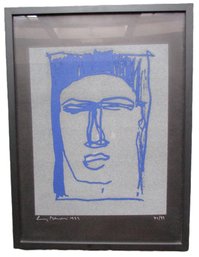 Limited Edition, Signed LUIGI BENZONI, Entitled 'GRAPHIC FACE,'  Approx 21' X 28' Size, Nicely Framed