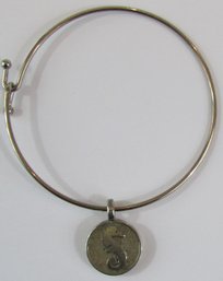 Vintage DUNE Bracelet, Bangle Style With SEAHORSE Design, Silver Tone Base Metal Construction