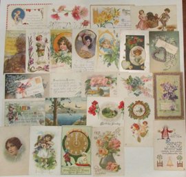 Lot Of 25! Antique & Vintage POSTCARDS, Multicolor MIXED THEME Themed, Includes TUCK'S Brand