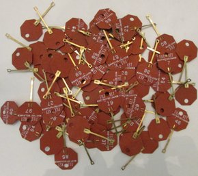 Lot Of 70 Pcs! Vintage HOTEL MOTEL Room Key Holders, Individually Numbered