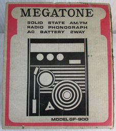 NIB! Vintage MEGATONE Brand, Portable AM/FM Receiver & TURNTABLE, Model GF-900
