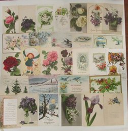 Lot Of 29! Antique & Vintage POSTCARDS, Multicolor MIXED THEME Themed, Includes CHRISTMAS & EASTER Holiday