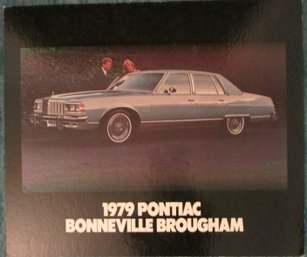 Vintage GENERAL MOTORS Brand Dealership Card, 1979 PONTIAC BONNEVILLE, Heavy Cardboard Stock, Appx 20.5' X 17'