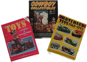 Lot Of 3! Vintage COLLECTOR Reference Books, Softcover, TOYS, MATCHBOX & COWBOY COLLECTIBLES Circa 1980s - 90s