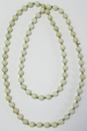 Vintage Single STRAND NECKLACE, Polished Uniform BEADS, Appx 32' Length, Slip Over Style