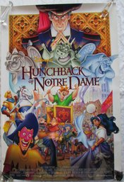 NOS! Vintage WALT DISNEY Wall Art Poster, 'the HUNCHBACK Of NOTRE DAME,' Appx 40' X 27,' Unframed