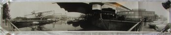 Vintage PANORAMIC Photograph Image, SCHWEIZERISCHE REEDEREI Marina, 'Swiss Shipping Co,' Approx 43' X 8'