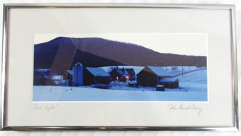 Signed JOHN DAVID GEERY, Entitled 'PORCH LIGHT,' Approx 13' X 7.25' Size, Simply Framed