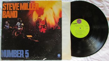 Vintage VINYL Record Album, STEVE MILLER BAND, 'NUMBER 5,' CAPITOL Records