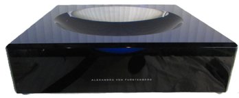 Signed ALEXANDRA VON FURSTENBURGH Brand, AVF Voltage SAPPHIRE BLUE Candy Bowl,  Approx 8.5'