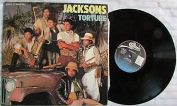 12' SINGLE Dance Mix, Vintage VINYL Record Album, JACKSONS, 'TORTURE,' EPIC Records, 1984