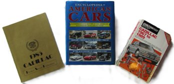 Lot Of 3! Vintage AUTOMOTIVE Reference Books, Hard & Softcover, Includes CHILTON'S & CADILLAC